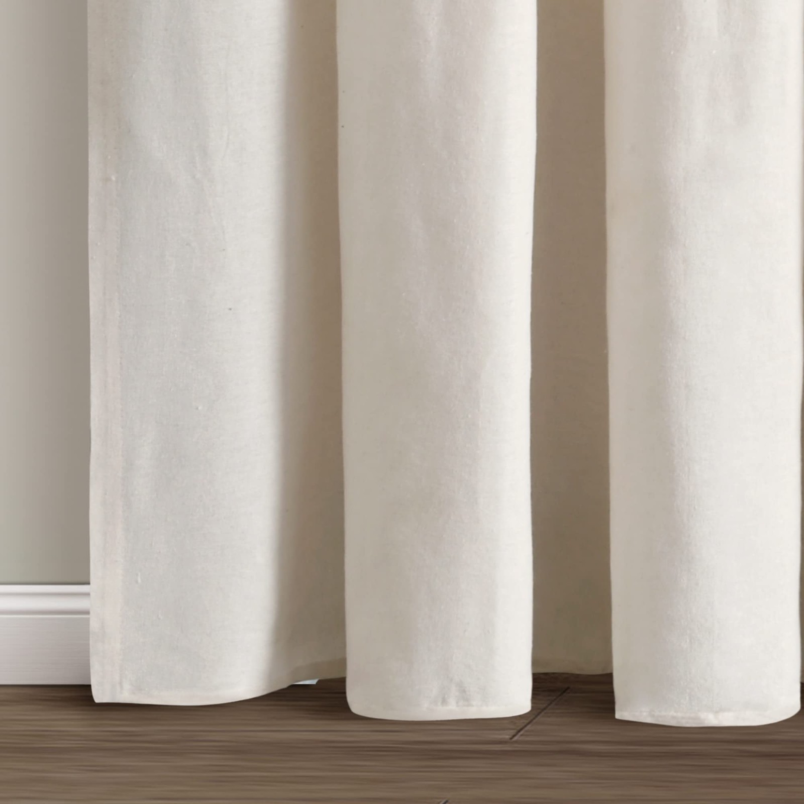 Lush Decor Linen Button Window Curtain Panel 100″ W x 84″ L Extra Wide