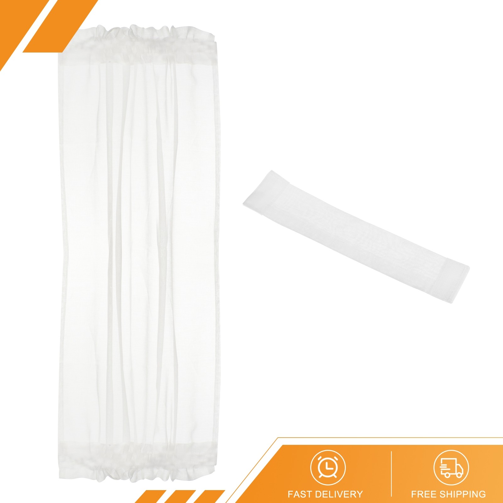Blackout Door Curtain 25″ x 40″ French Window Door Curtain 1 Panel White