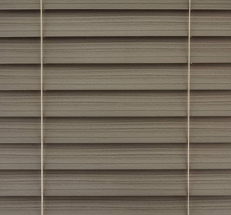 Driftwood Gray Cordless Room Darkening 2.5″ Faux Wood Blind Window 18″W x 72″L