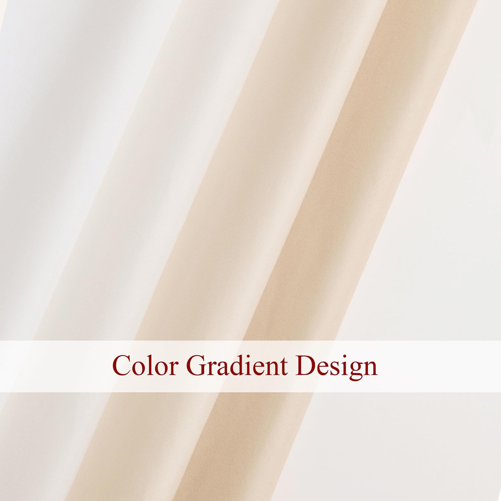 Curtain beige privacy translucent short beige white curtains for sleep…