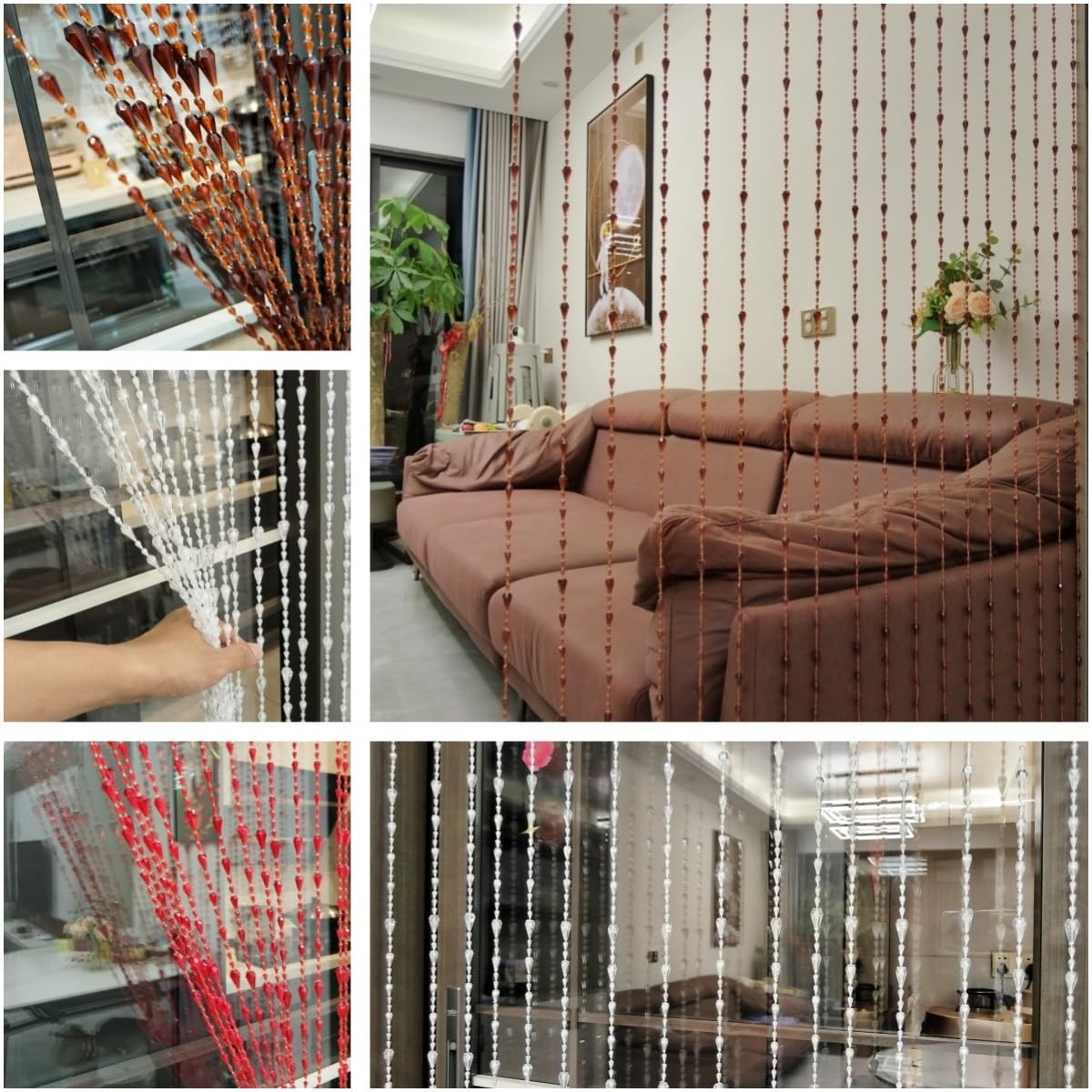 Beaded Curtain Doorways Acrylic Hanging Door Beads String Curtains Tassel Room D