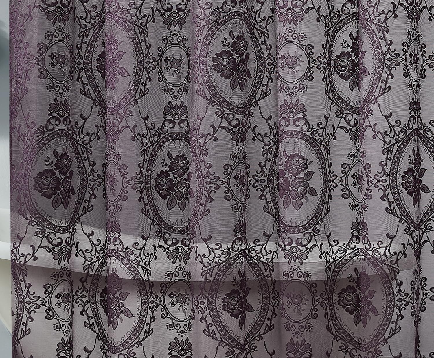 Noir Gothic Decor Dark Purple Window Scarf 216 Inches Long. Lace Window Scarf
