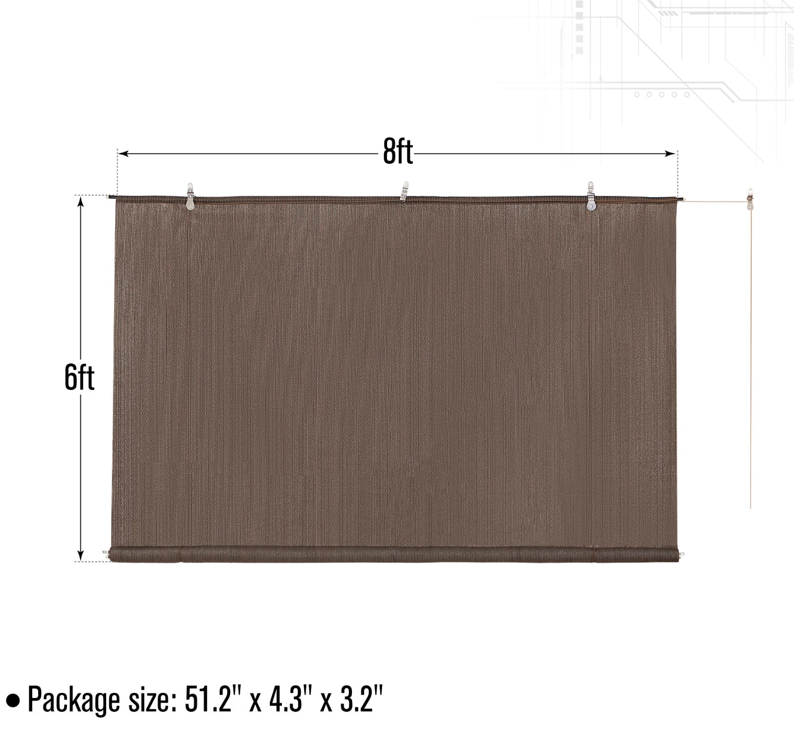 Roll Up Shade Roller Shade Blind for Outdoor Patio Porch Pergola Deck Office