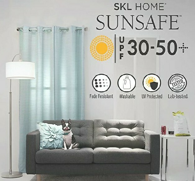 SKL HOME SUNSAFE UPF 30 Fade-Resist 40″×63″ One Window Panel Cover Raine