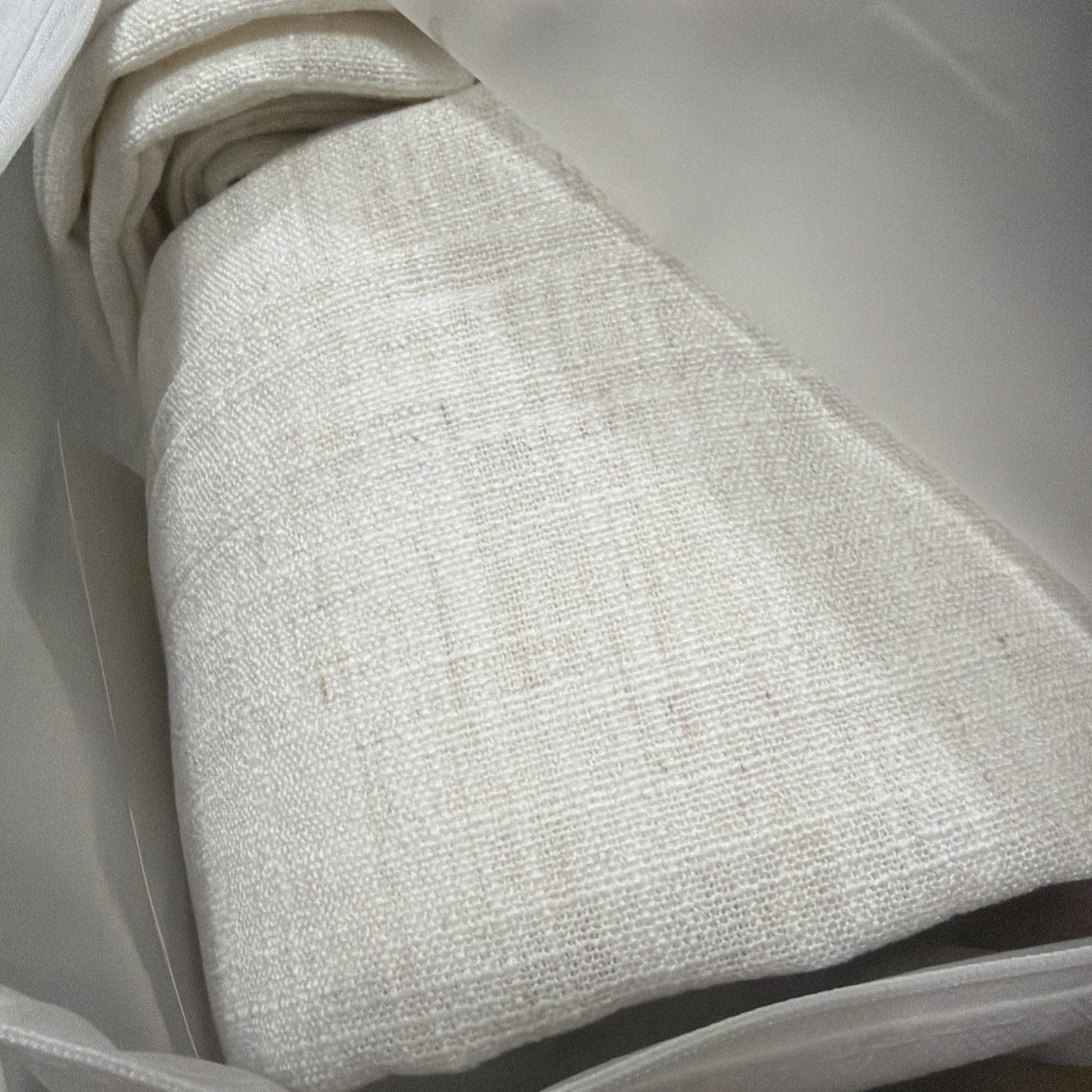 TWOPAGES Herringbone Drape Pleated Curtains (2) 52Wx90”L Beige Unlined NEW