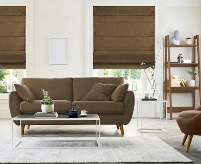 Chicology Cordless Roman Shades 34 in. W x 64 in. L (Color Belgian Chocolate)