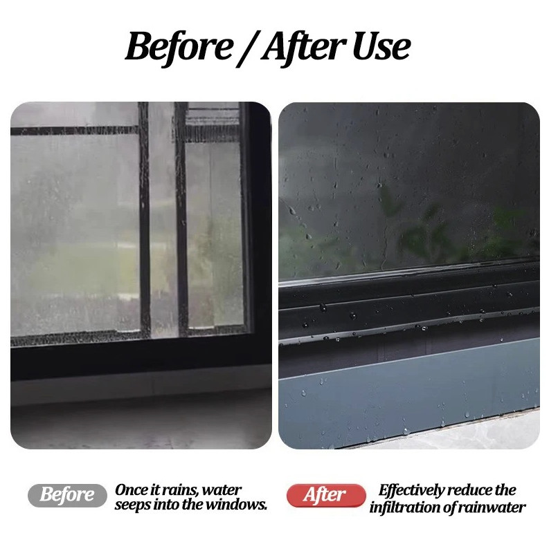 1pc Window Water Blocking Strip 1m Rainproof Sealing Weatherstrip – NEW