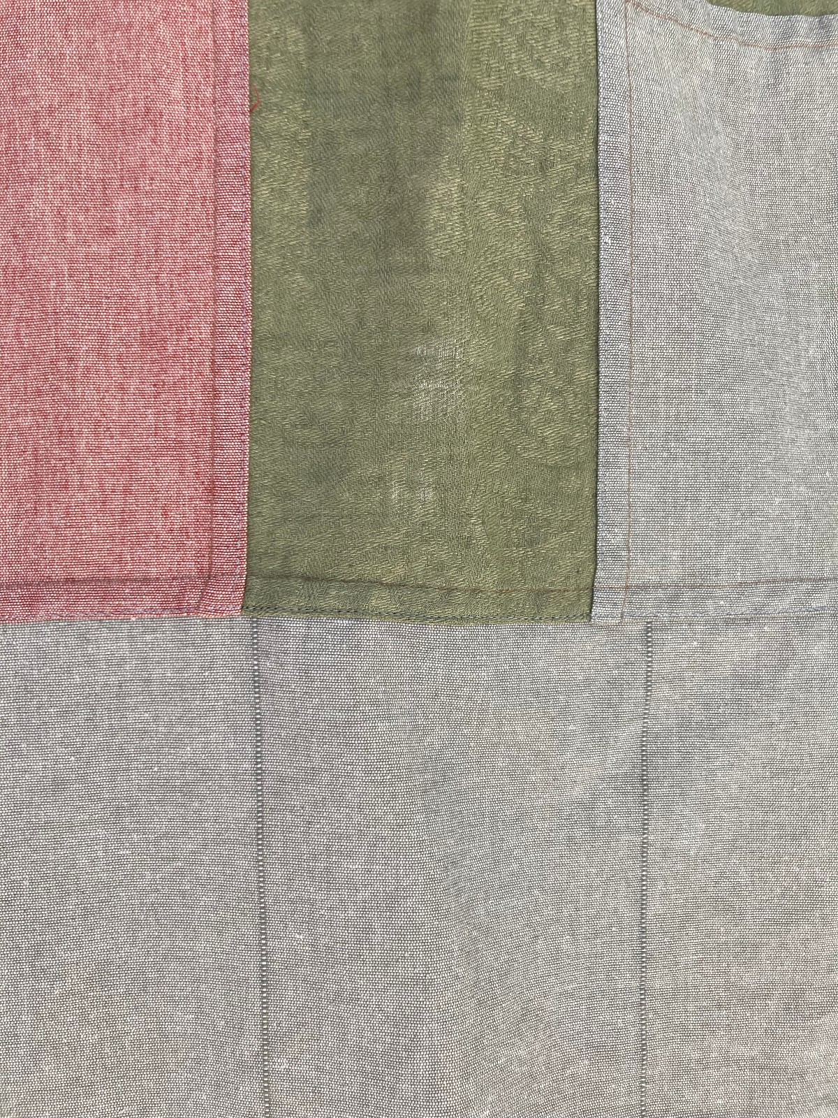Boho Curtain Patchwork Panel 57″ x 84″ Tie-Top 100% cotton handmade