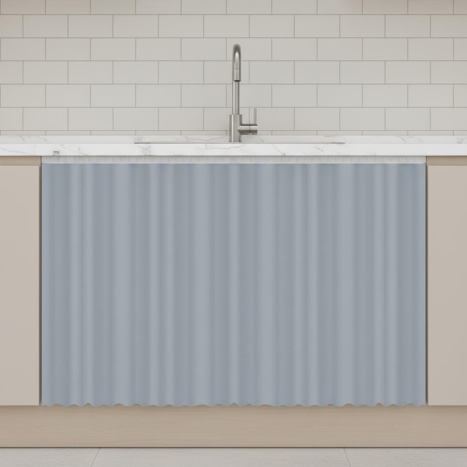 Hook and Loop Cabinet Curtain Long-Lasting Cabinet Curtain Sun Protection