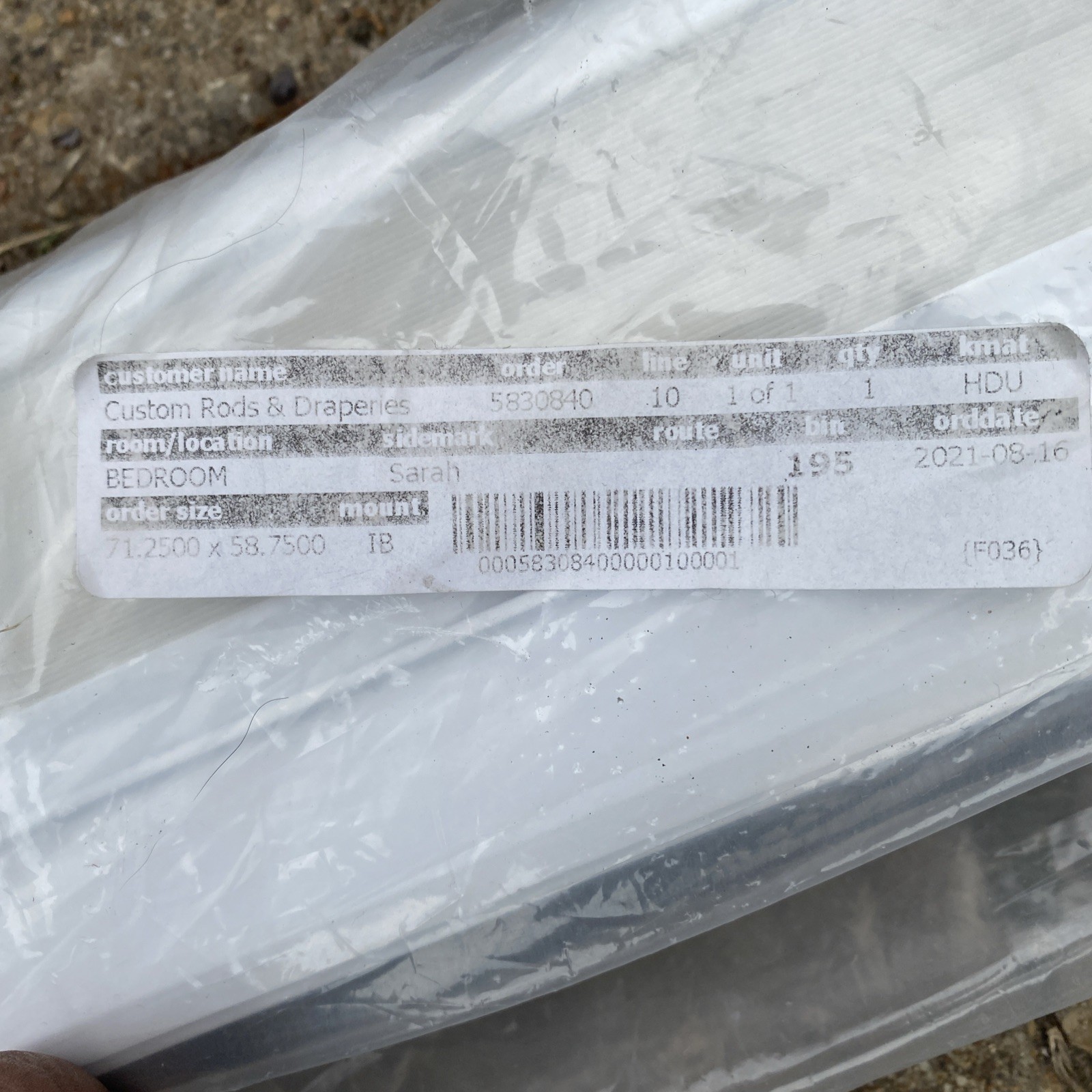 Hunter Douglas Custom Rods And Draperies Motorized Shade. 71.25″ 58.75” WHITE