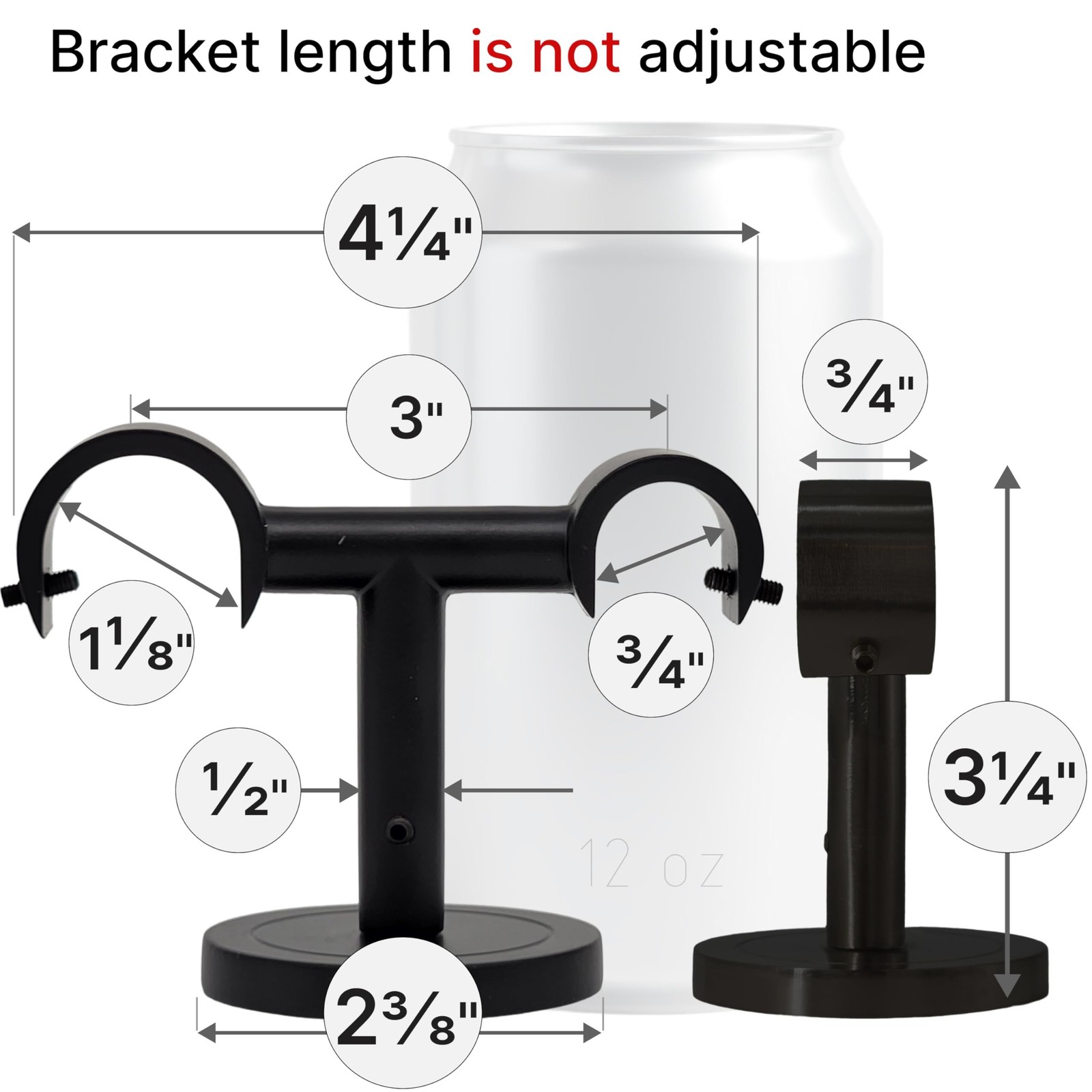 Ceiling Mounted Double Curtain Rods for Windows, Heavy Duty Black Double Curt…