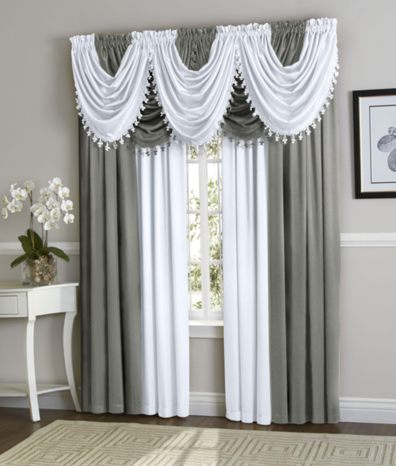1PC HOLLYWOOD STYLE SOLID SILKY LINEN SEMI SHEER WINDOW CURTAIN PANEL VALANCE