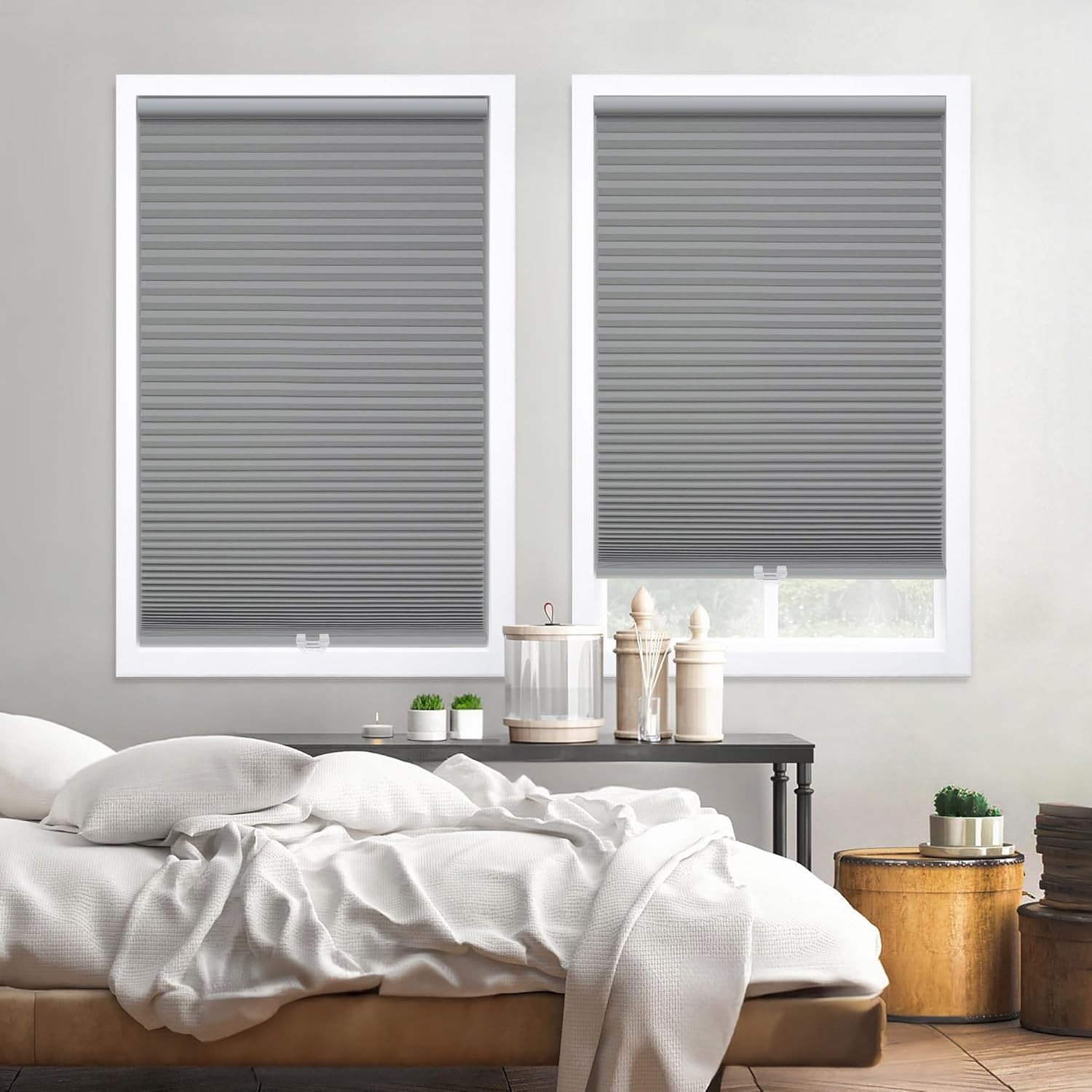Cordless Blackout Cellular Shade – Energy-Saving, Inside/Outside Mount