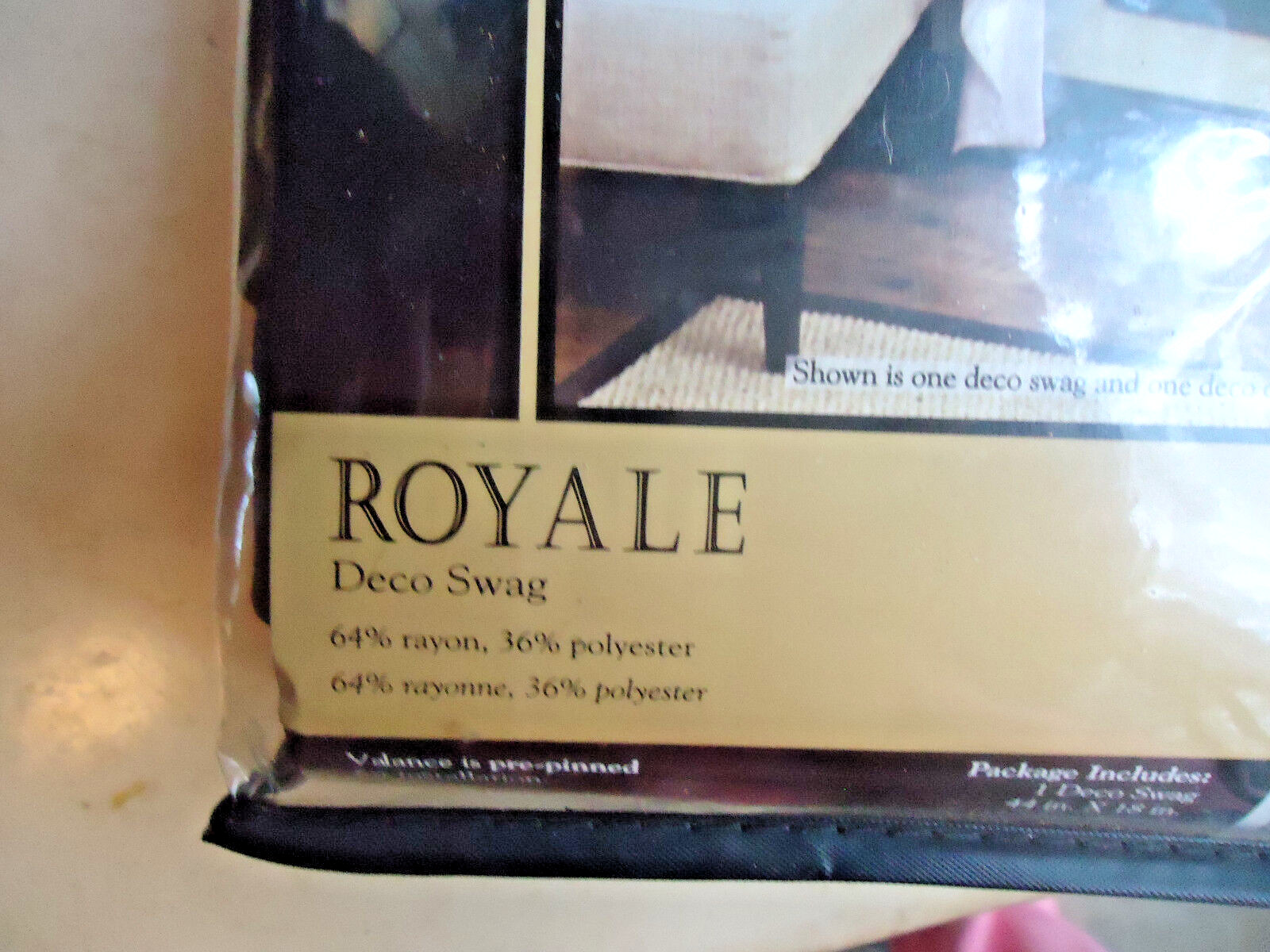 Royale Deco Swag 44 x 18 Chocolate NIP