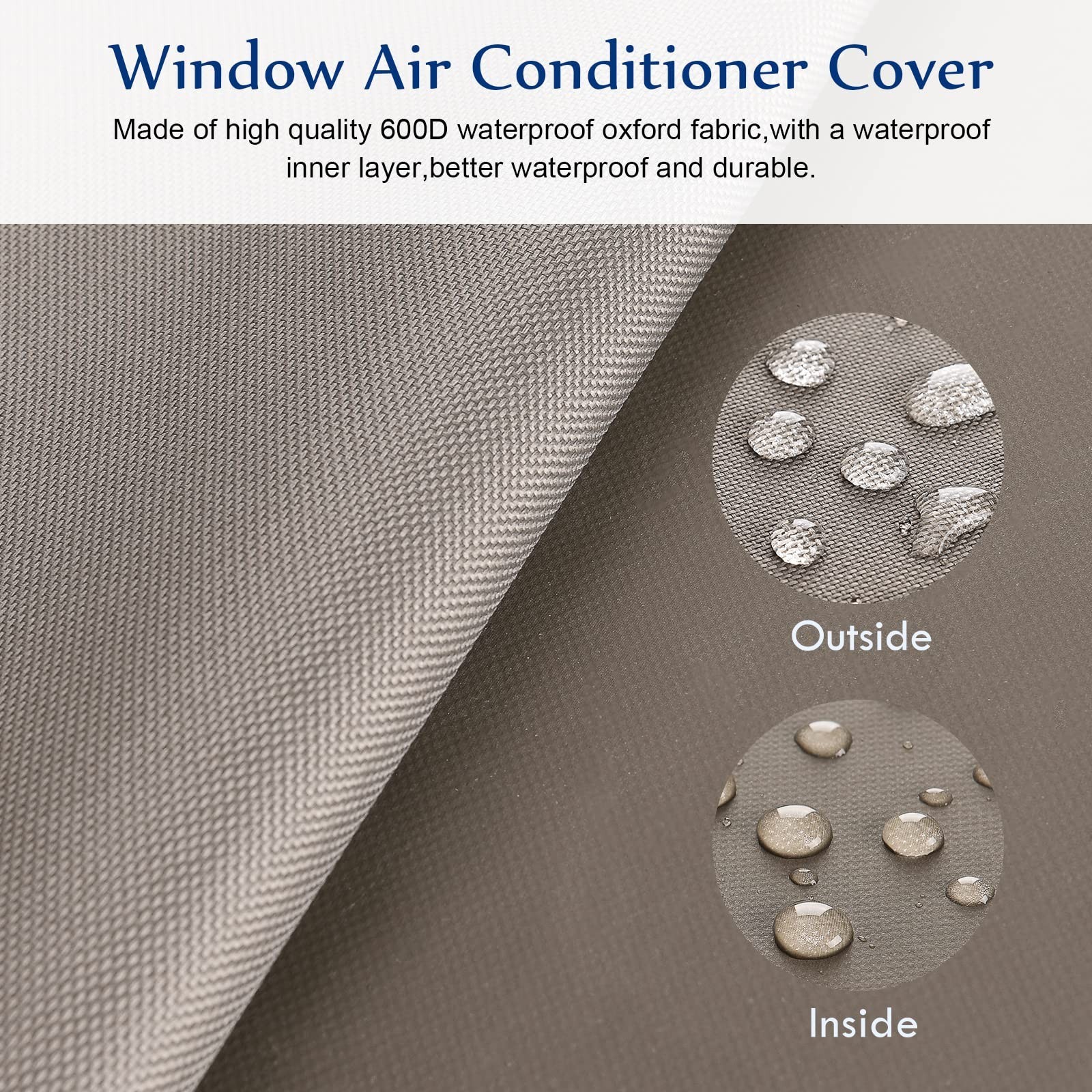 Window AC Cover Waterproof, Heavy Duty, 17x12x13 in, Grey | UV resistant, tea…