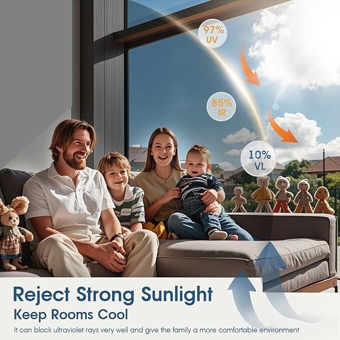 One Way Mirror Window Film – Privacy Reflective Glass Tint, Sun Blocking