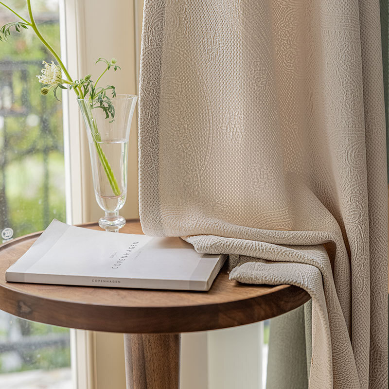 Embossed Shade Curtains Three-Dimensional Texture Curtains Living Room Curtains