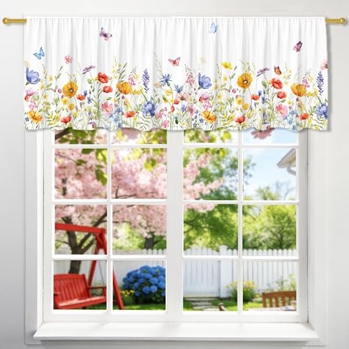 s Valance for Windows, Hello Spring 54″W x 18″L (Pack of 1) Spring Floral
