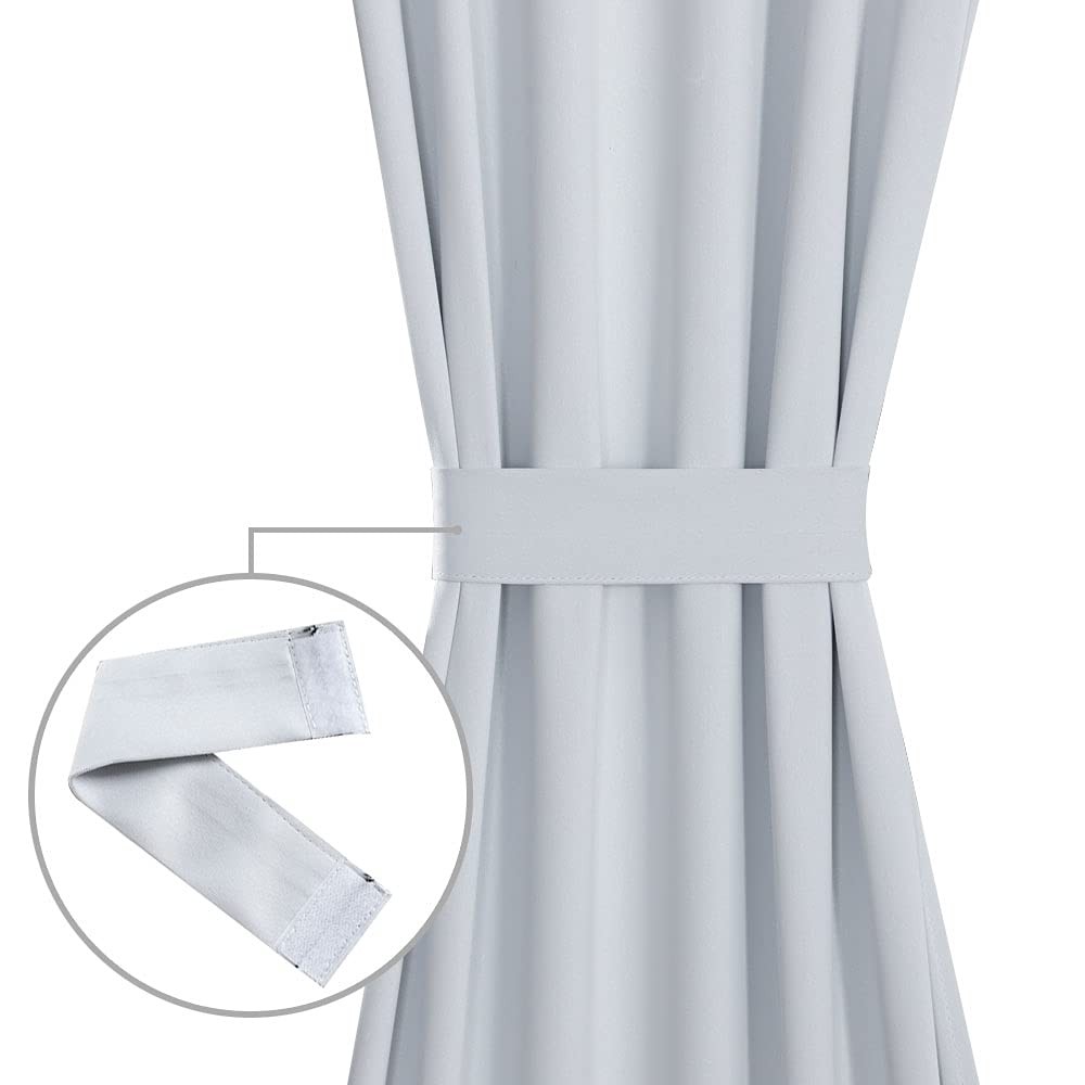 PANOVOUS Small Door Window Curtains 25″W x 40″L (Pack of 1), Greyish White