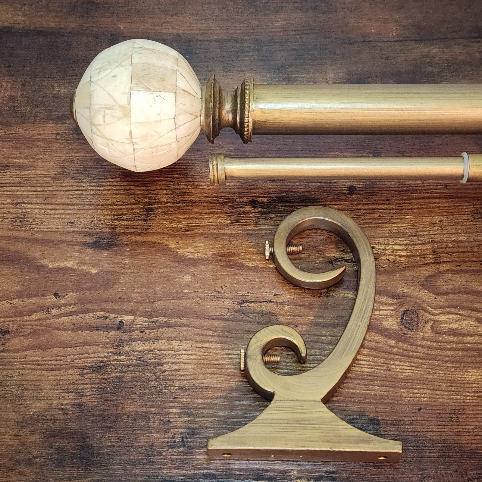 JCPenny Decorative Gold Double Curtain Rod 28-46″ Discontinued/Retired