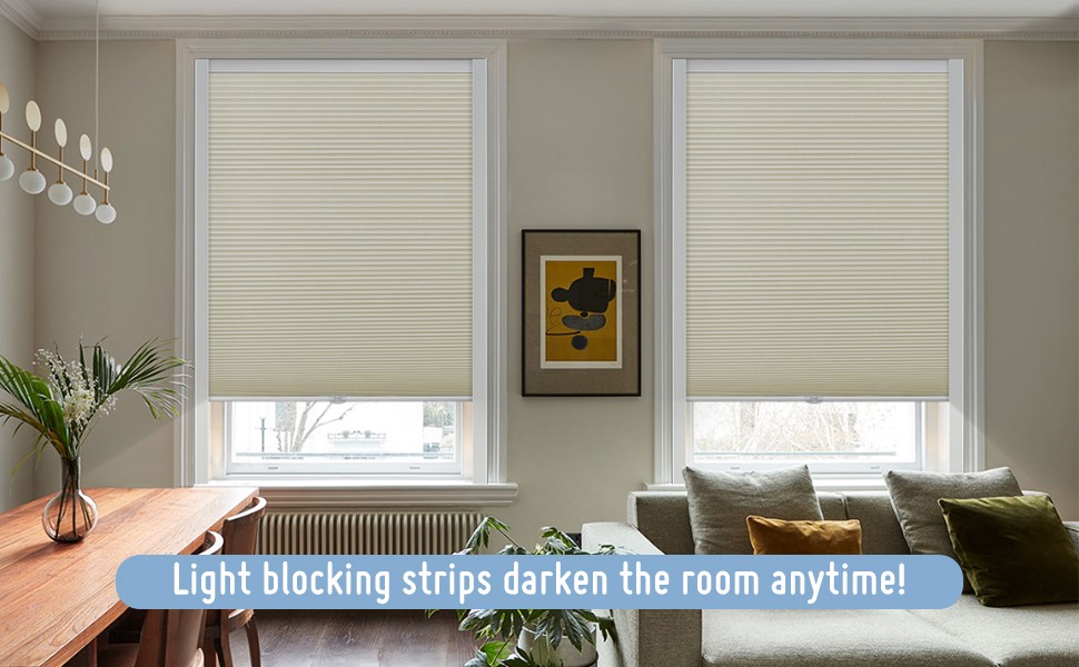 100% Blackout PVC Light Blockers for Window Shades and Blinds – Block Light
