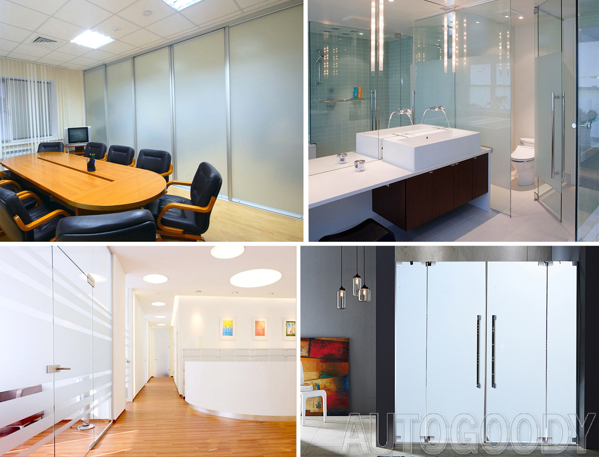 48″ x 60″ Frosted Glass Film Static Cling Office Bathroom Window Tint 4ft x 5ft