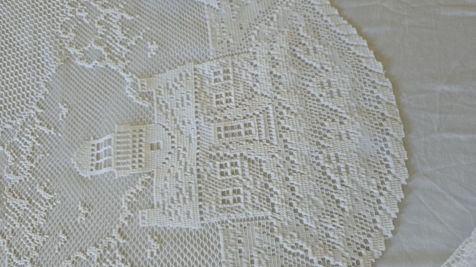 Heritage Lace Drop Tier Sheer White Lighthouse Curtains + Valance (3 PC)*