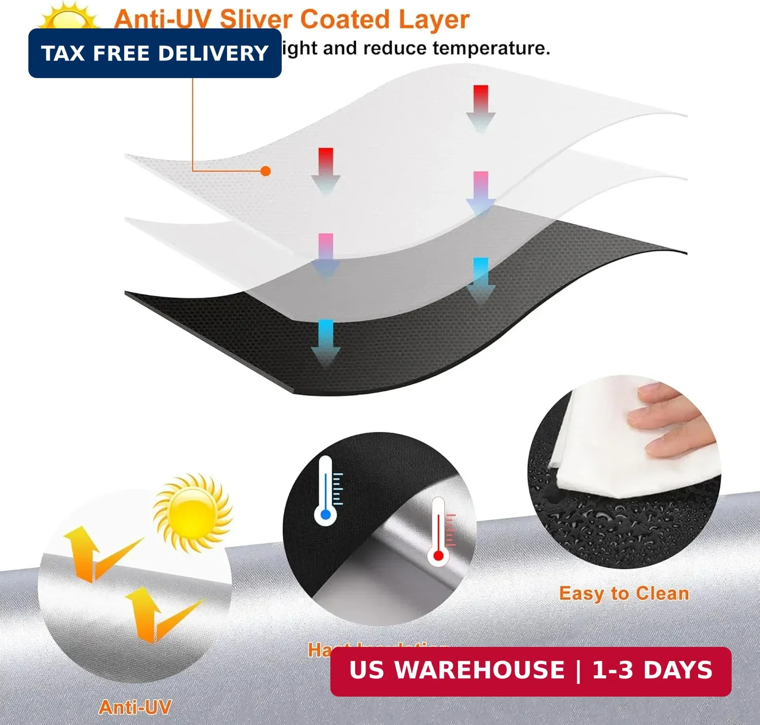 100% Black Out Window Cover Portable Blackout Shades Adhesive Thermal Blackout B