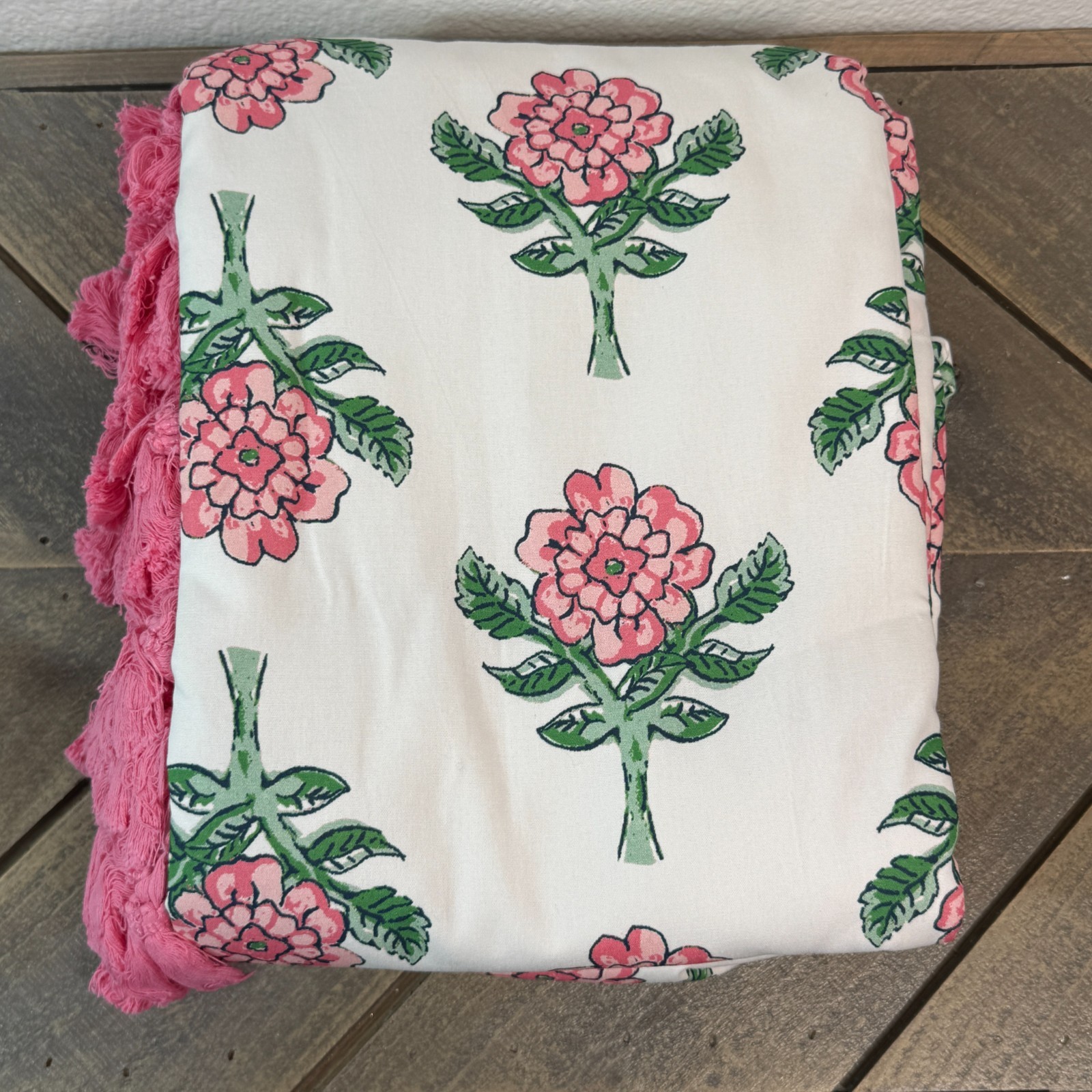 POTTERY BARN TEEN ROLLER RABBIT ROSE PRINTED BLACKOUT CURTAIN 96″ PINK *SAMPLE