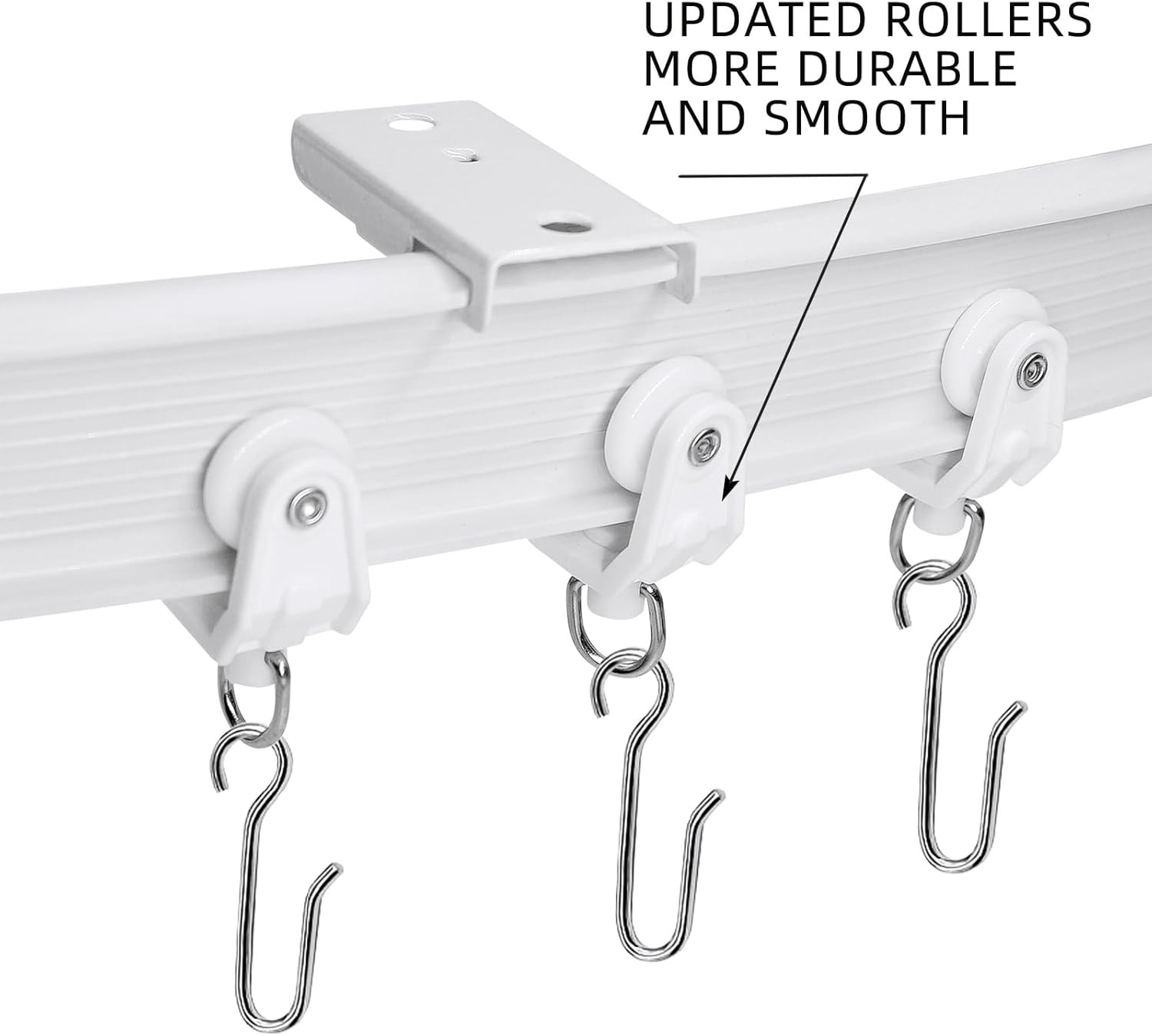 Curved Flexible Ceiling Curtain Track, 1 Meter for Shower and Room Dividers