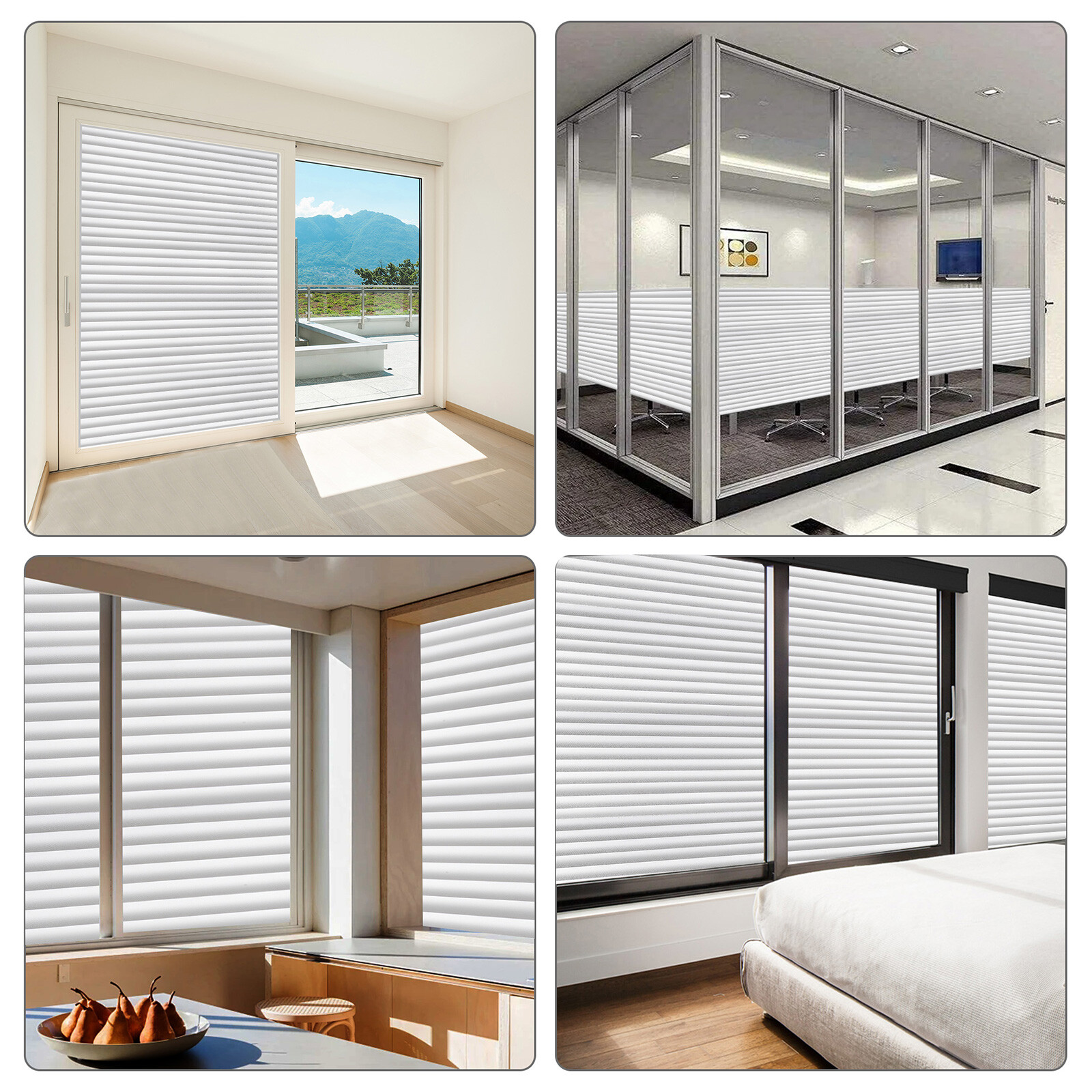 Privacy Window Film Blind Glass Static Cling Sticker 78.7 x 17.8”