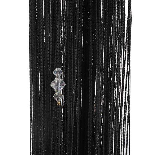 GREENWISH String Curtains Black Beads Curtains Doorway Tassel Curtain Thread …