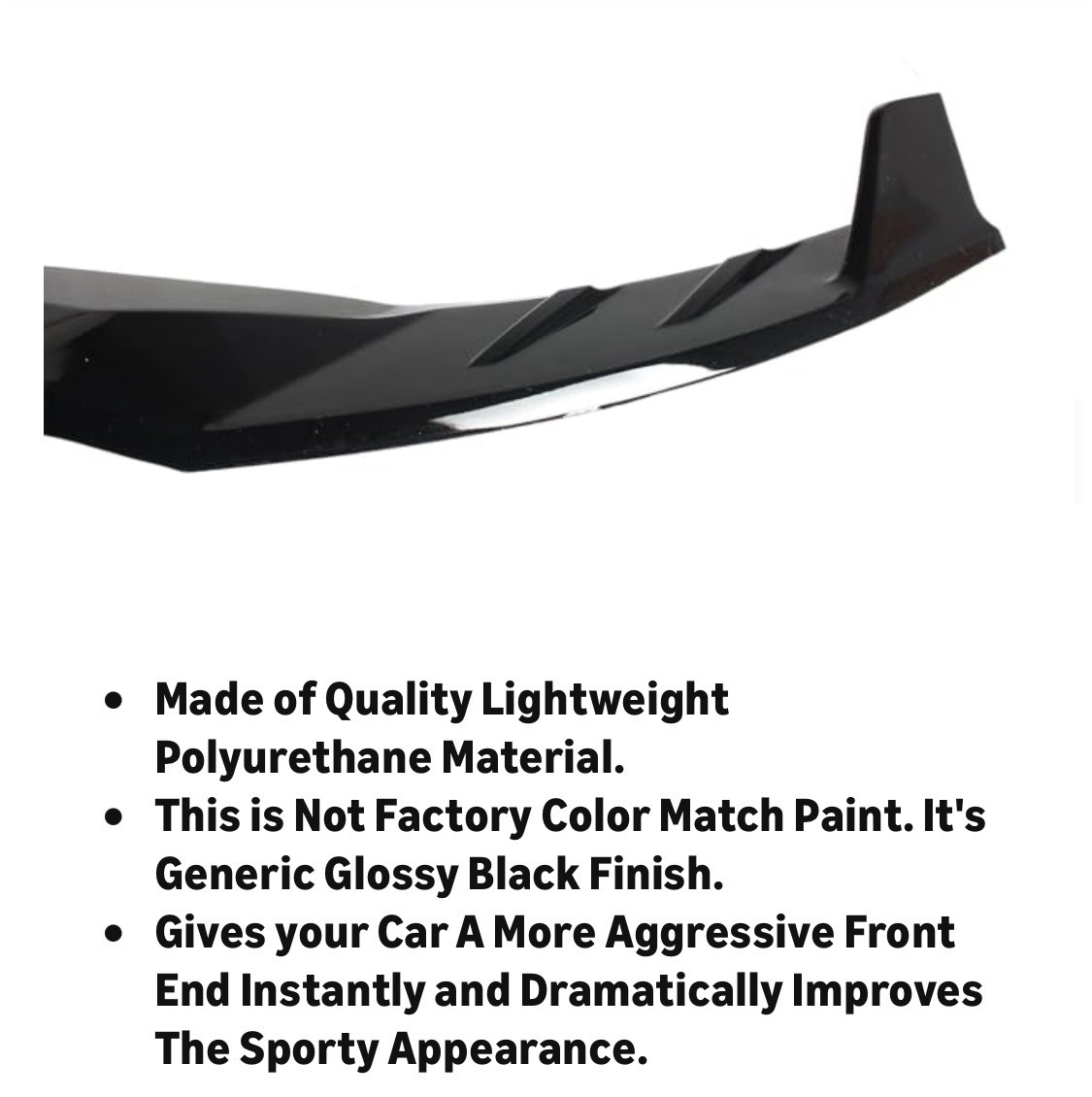 Front Bumper Lip Splitter Spoiler for Toyota Corolla 2020-2026 Gloss Black 3pcs