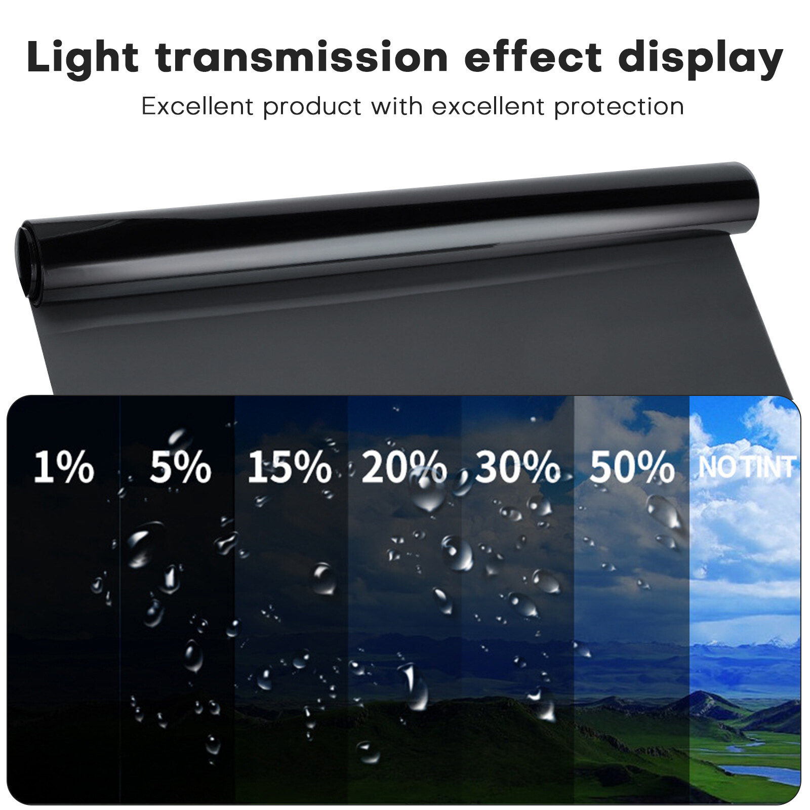 Nano Carbon Window Film 2-PLY 5% 20% 35% VLT Tint Shade All Sides & Rears
