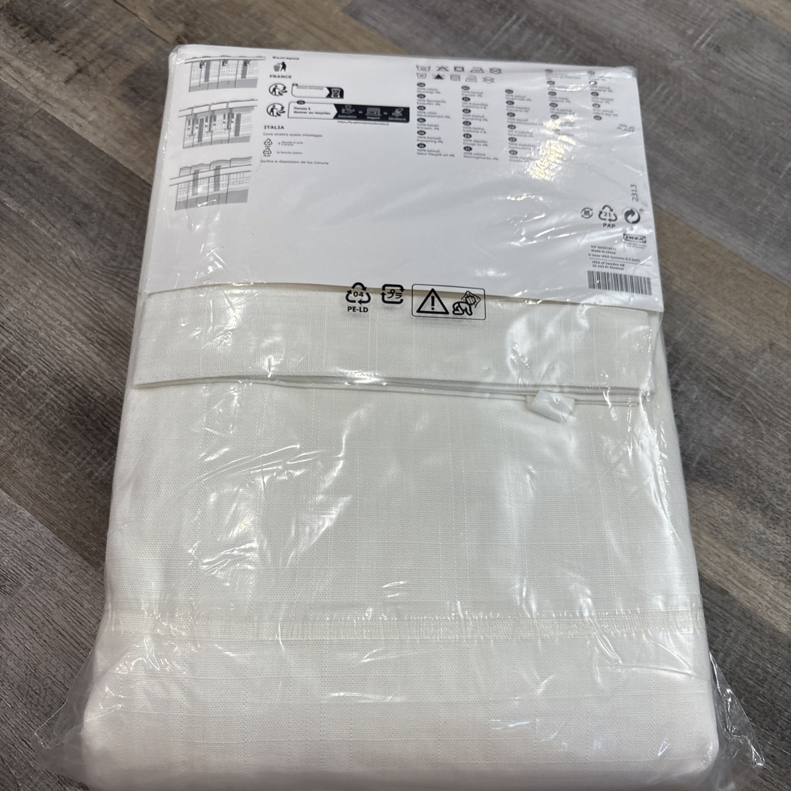 Ikea RITVA Curtains 2 Panels (1 pair) 100% Cotton w Tie-Back 57″ x 98″