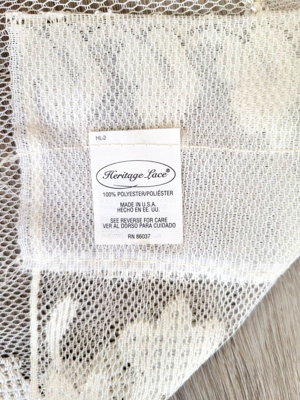 Heritage Lace Window Panel Valance Off White 60″ x 20″