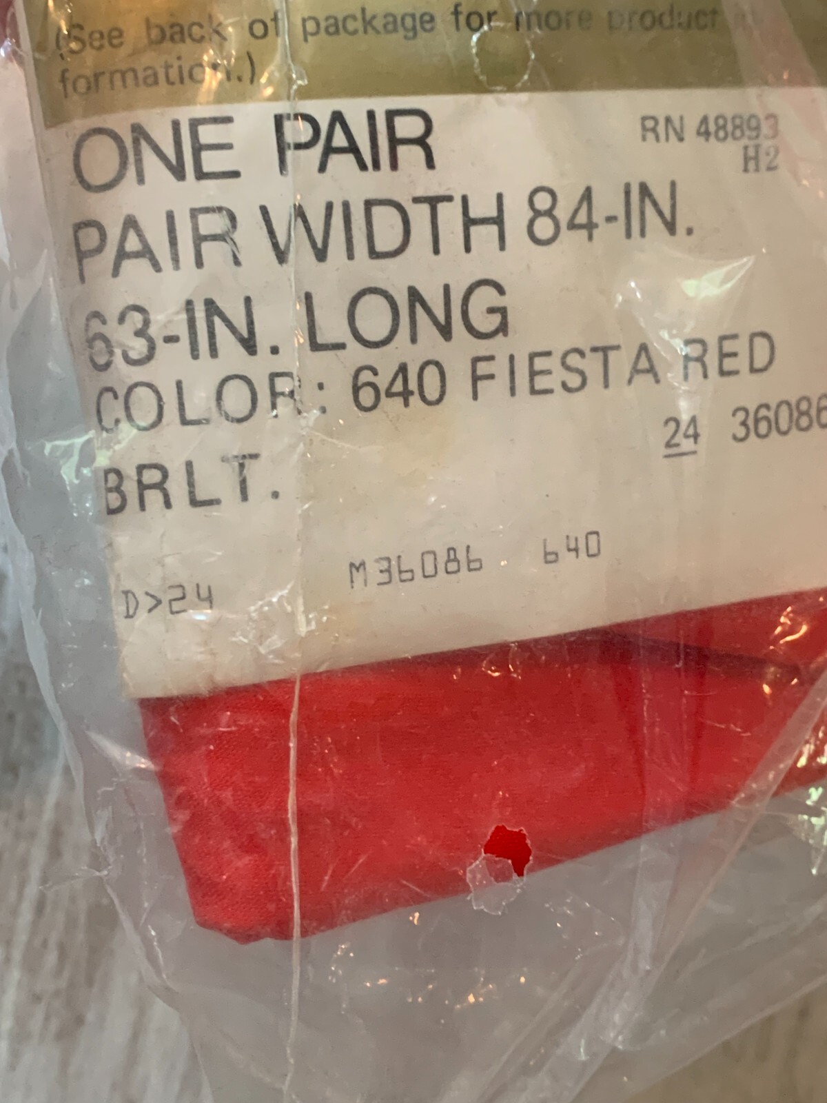 Vtg Sears Cape Cod Curtain Panels Inheritance 84″x63″L Fiesta Red 2 Sets NEW
