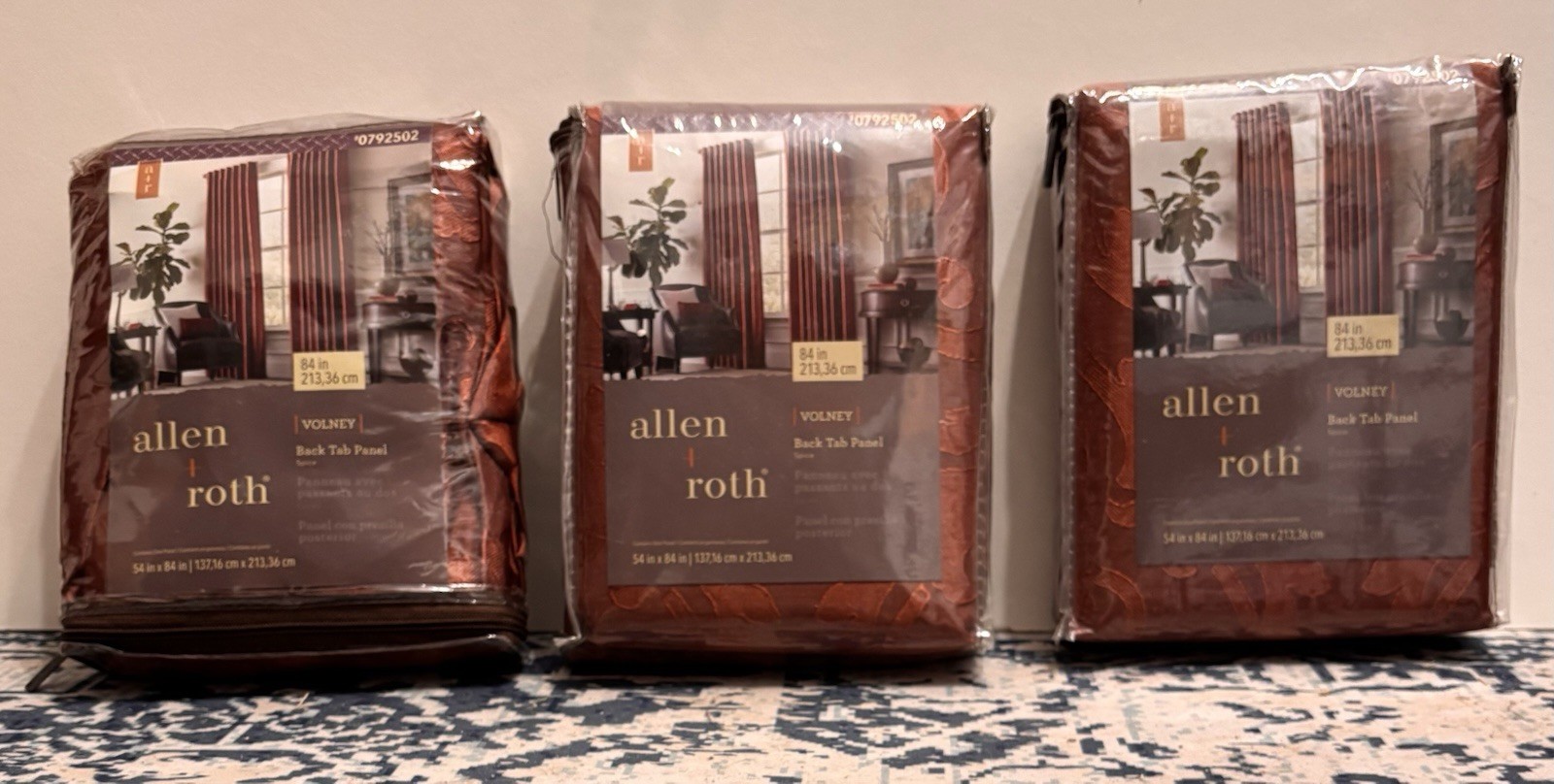 allen + roth 54″ x 84″ VOLNEY Filtering Outside Light Lined Curtin Panels Drapes