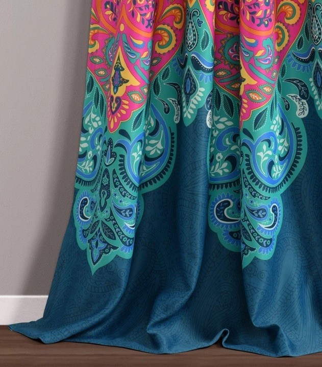 NEW Lush Decor Half Moon BOHO CHIC Curtains TWO Panels 52″ x 84″ Insulated