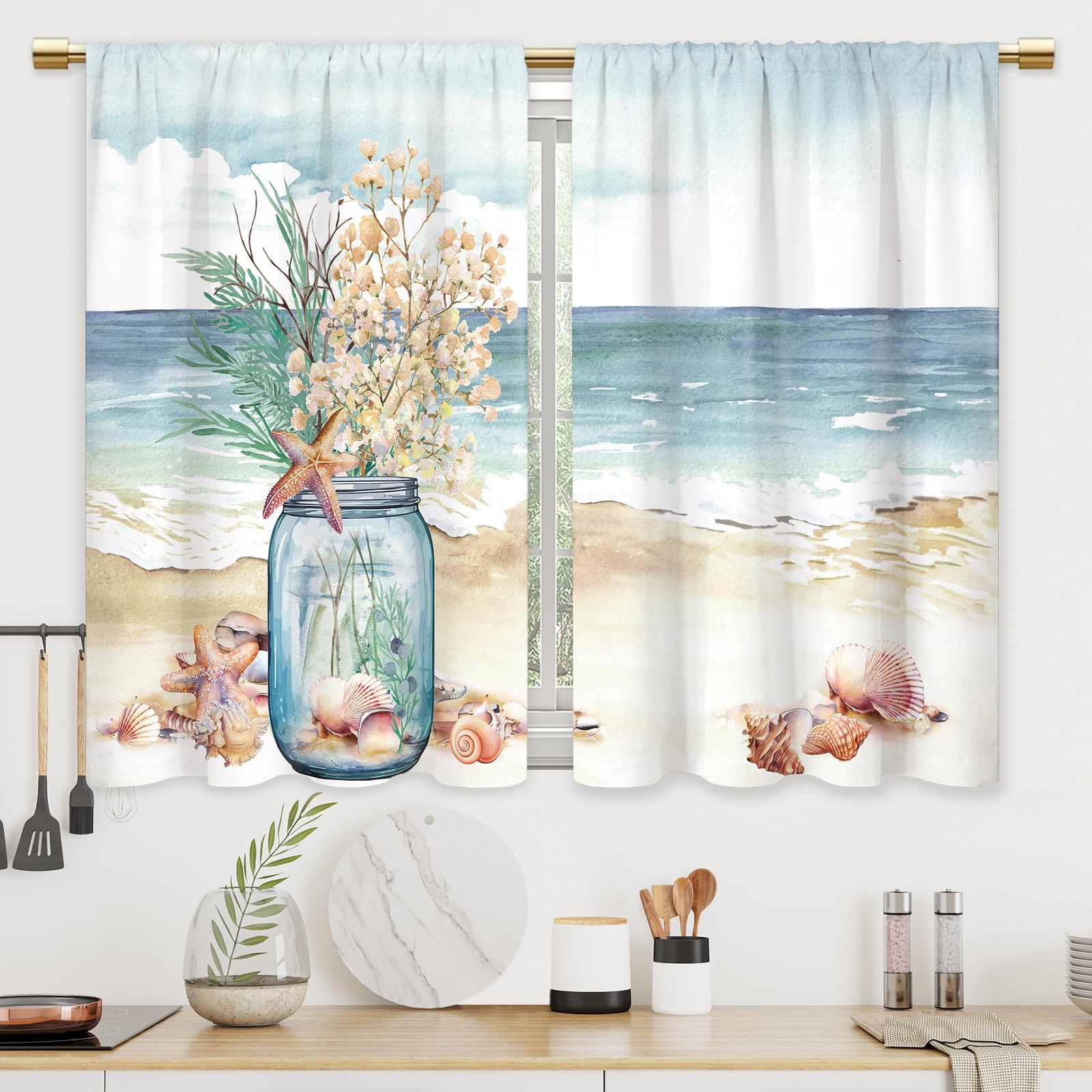 Cinekker Summer Coastal Kitchen 27.5″W x 39″L (Pack of 2), C3 Vase