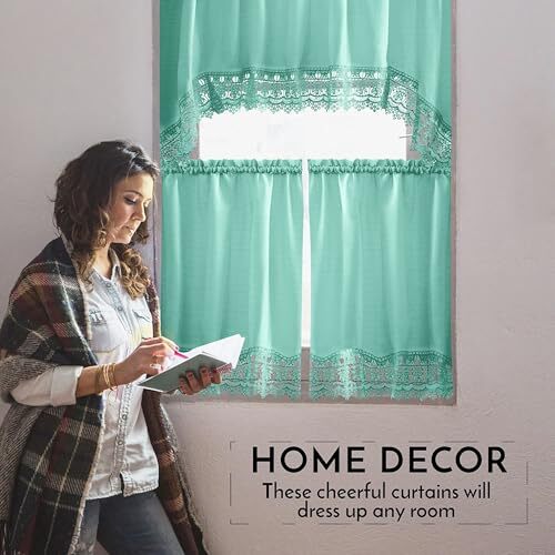 American Linen Café Curtains for Kitchen, Bathroom Curtains Assorted Colors