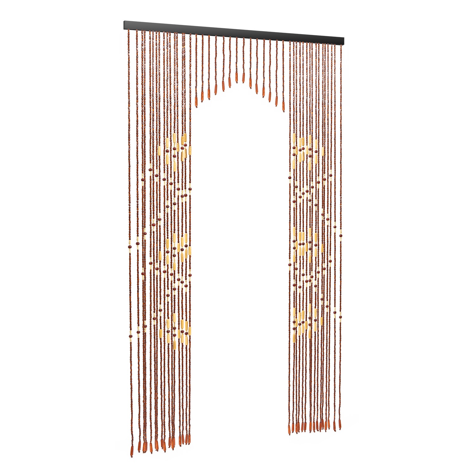 32Lines Porch Partition Curtain Wooden Beads Curtain Bedroom Living Room Curtain