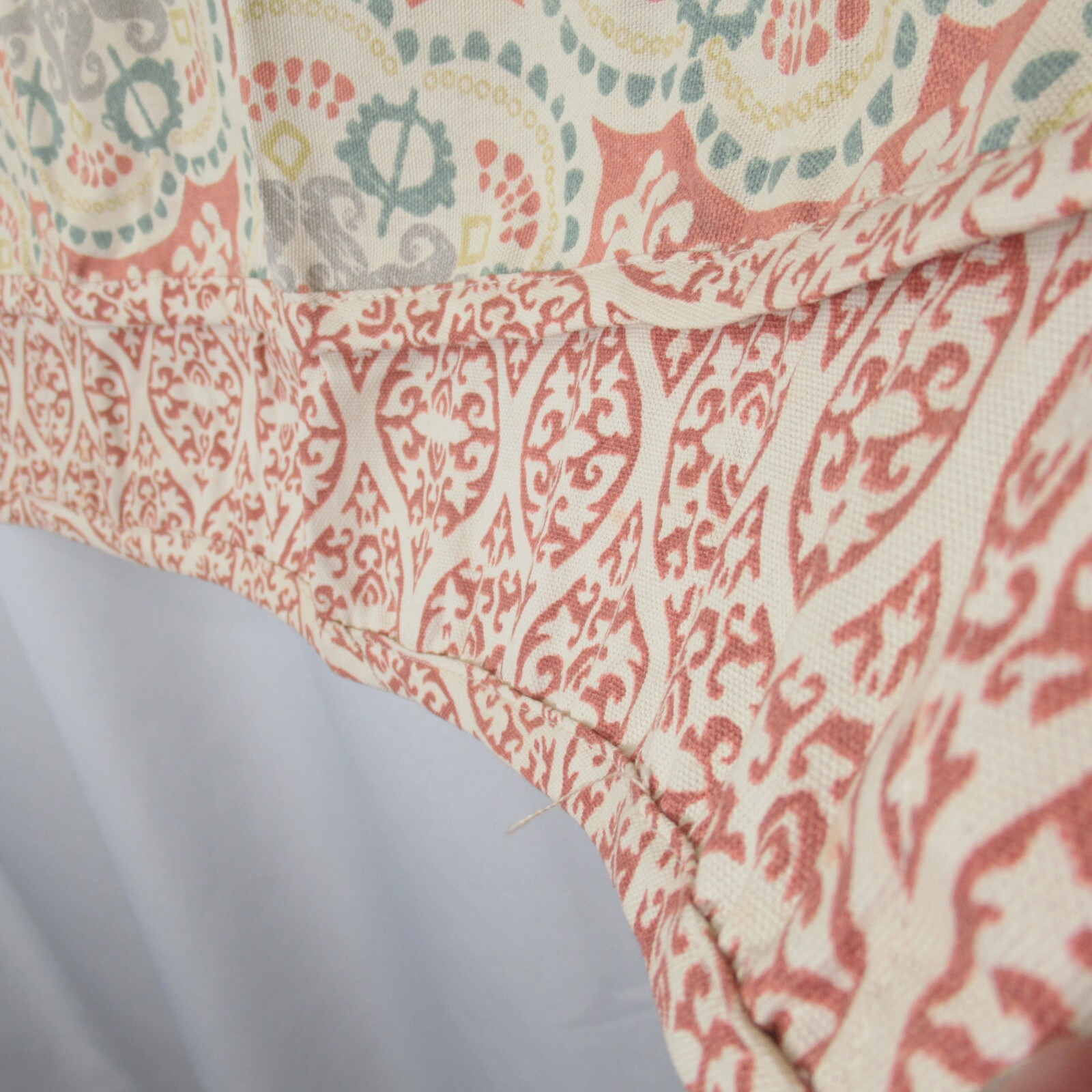 Waverly Home Classics 2 Valances Astrid Coral Red 52 X 20 Rod Pocket Layered