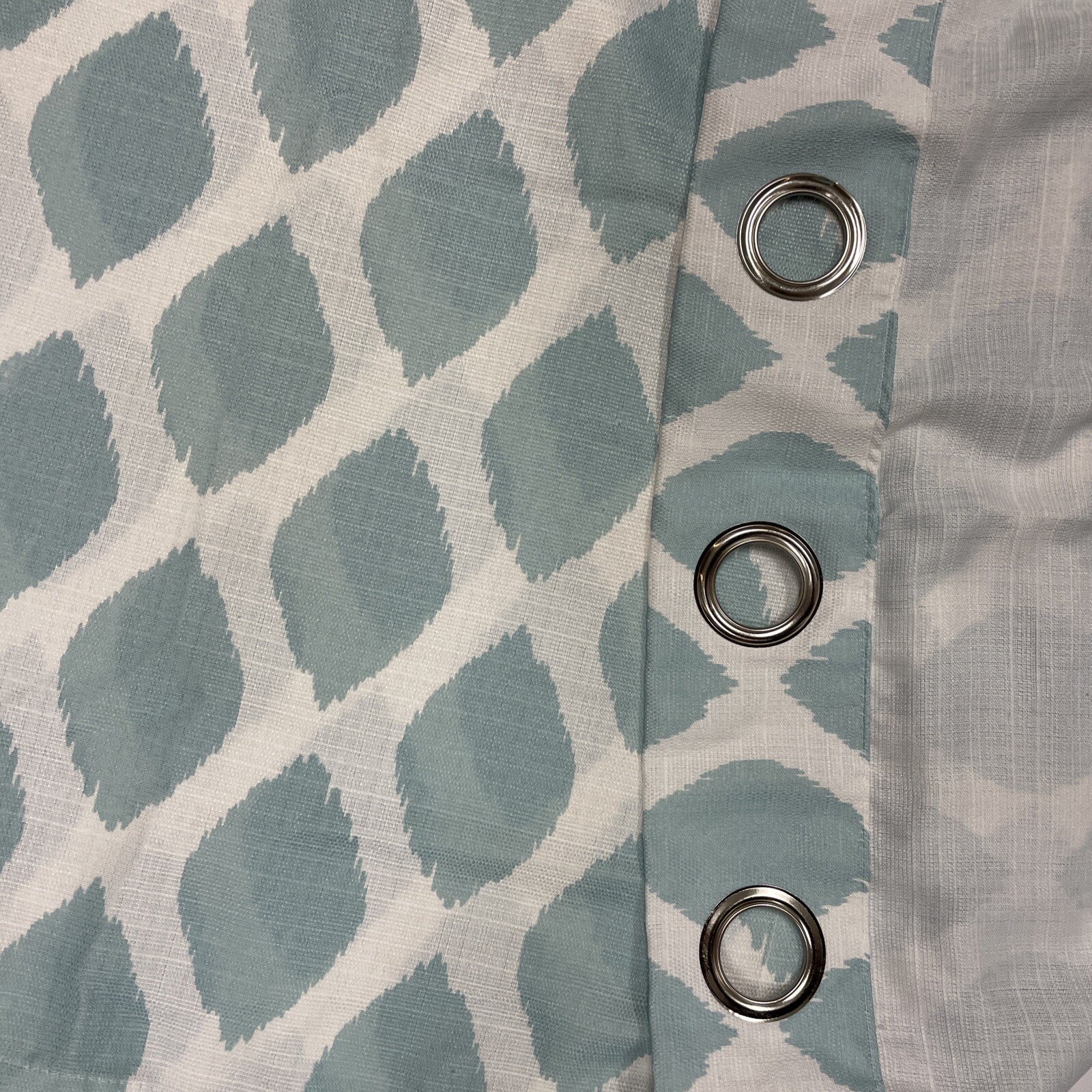 2 Better Homes and Gardens Seafoam green ivory grommet Curtain Panel 52”x82”