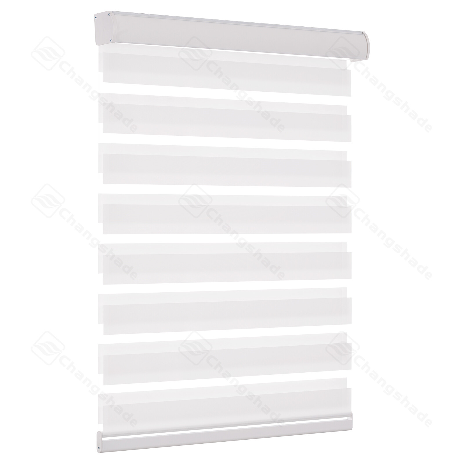 Changshade CUSTOM Made Cordless Dual Layer Zebra Roller Shades Window Treatment