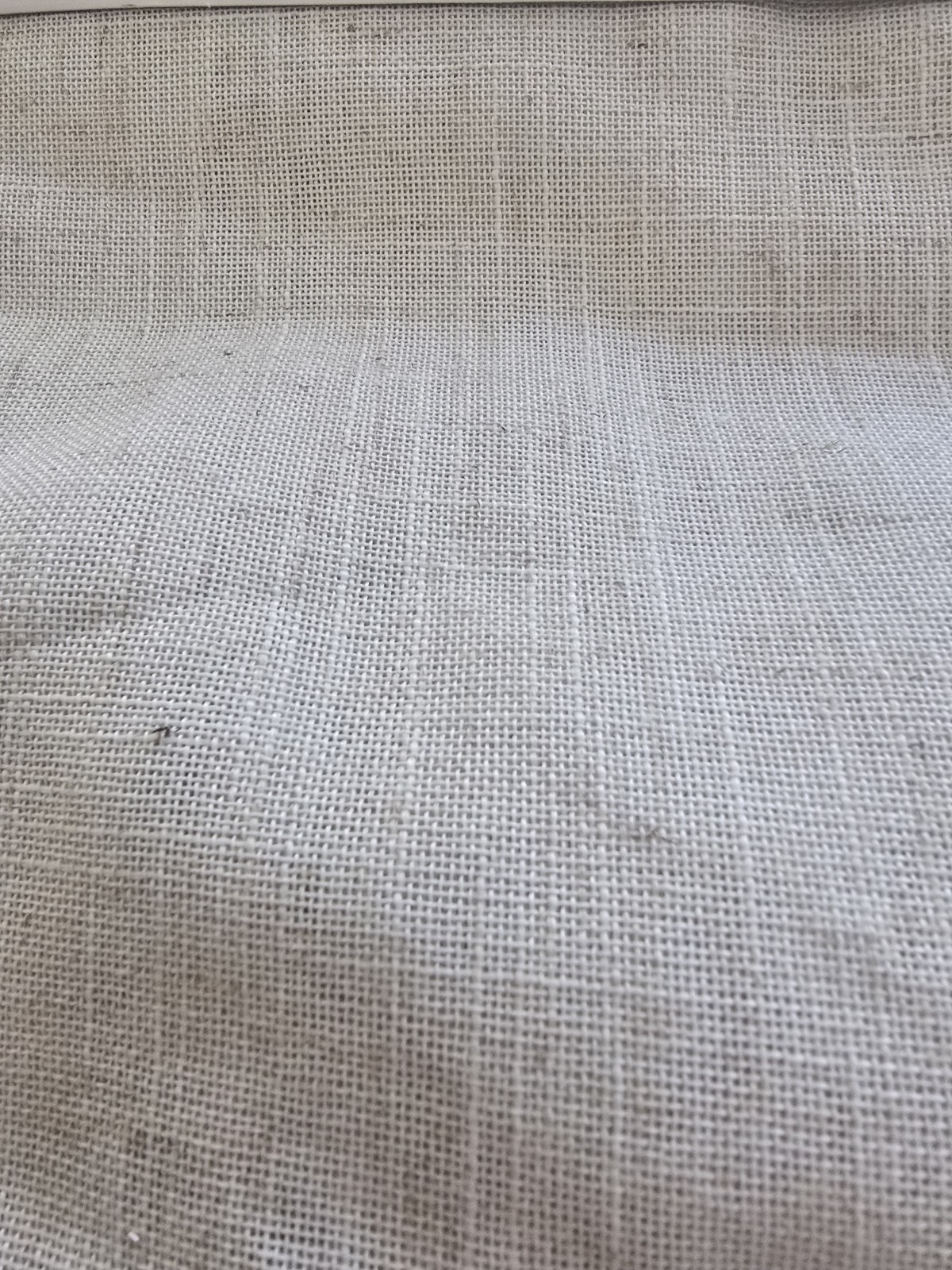 Laura Ashley Window Curtains 2 Two Panels 38 x 84 Linen Blend beige tie top NEW