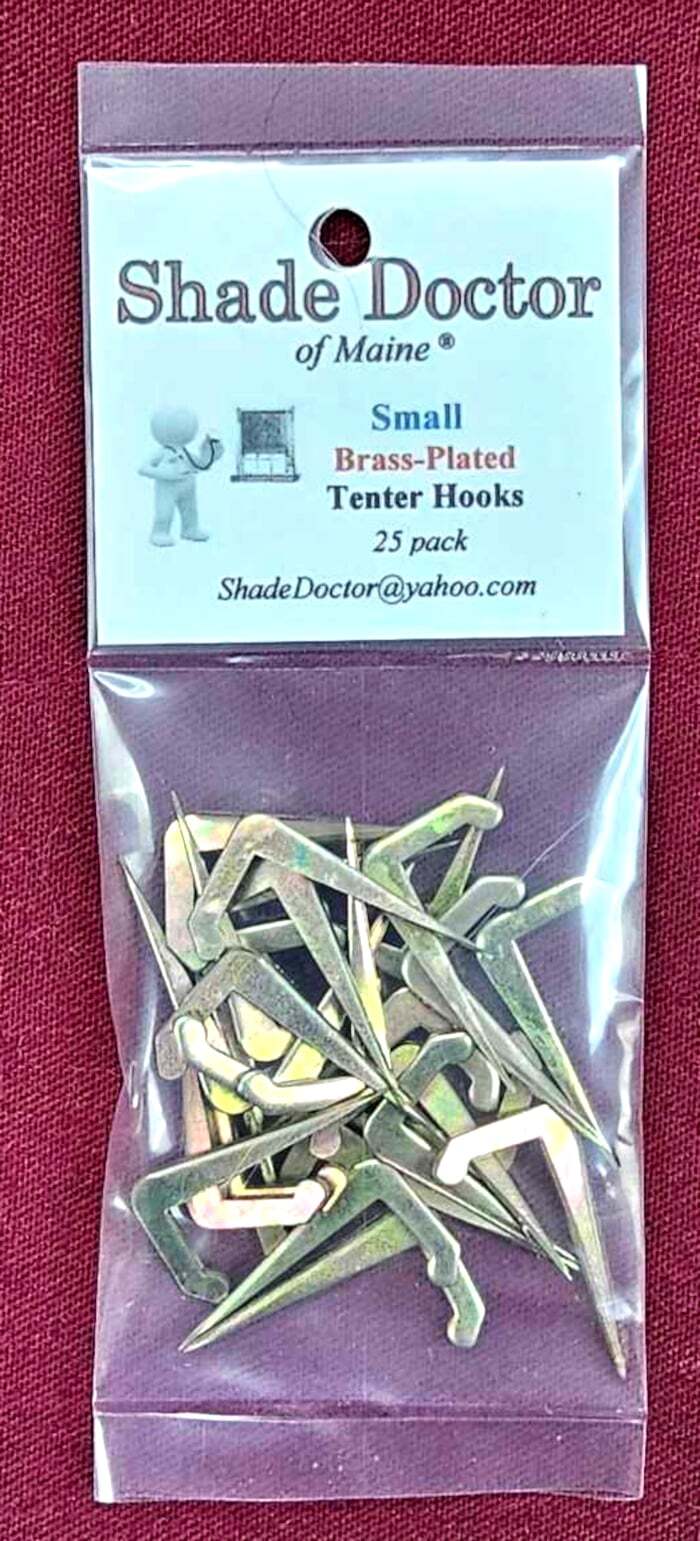 Small Brass Plated Tenter Hooks – 25 Pack