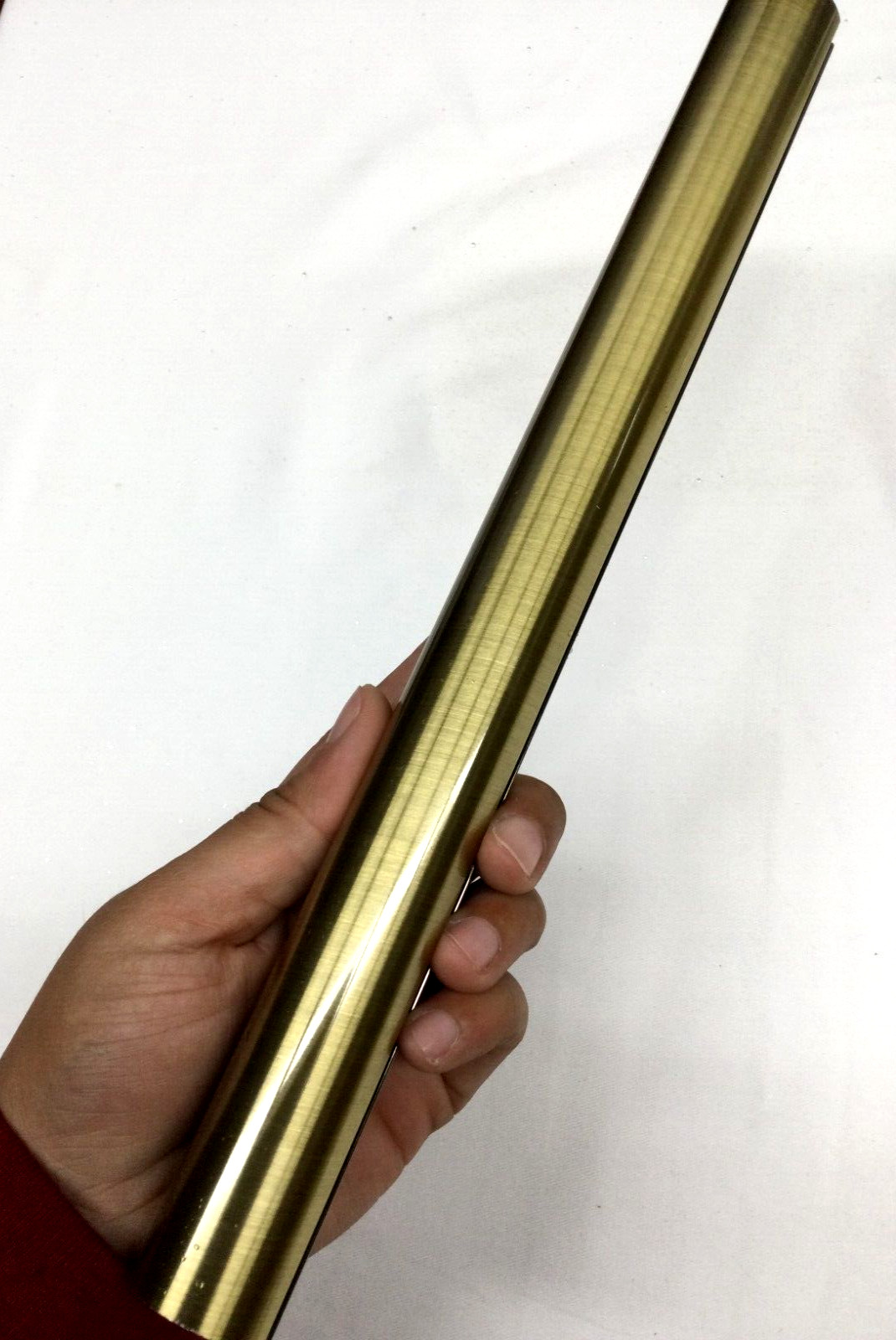 (Sold By The Foot up to 6 ft) 1” metal Rod Pole Curtain Drapery – GOLD