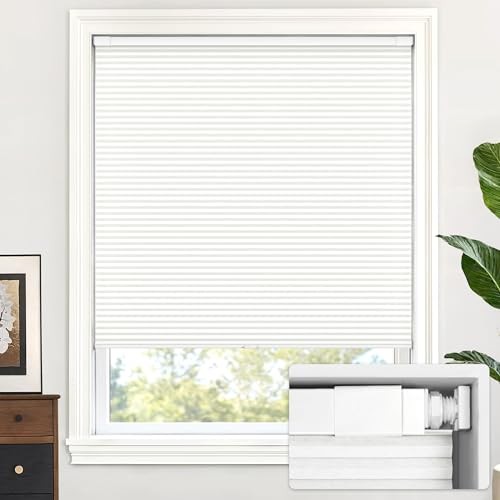 Cordless Cellular Shades – No Tools – No Drill – Honeycomb Shades