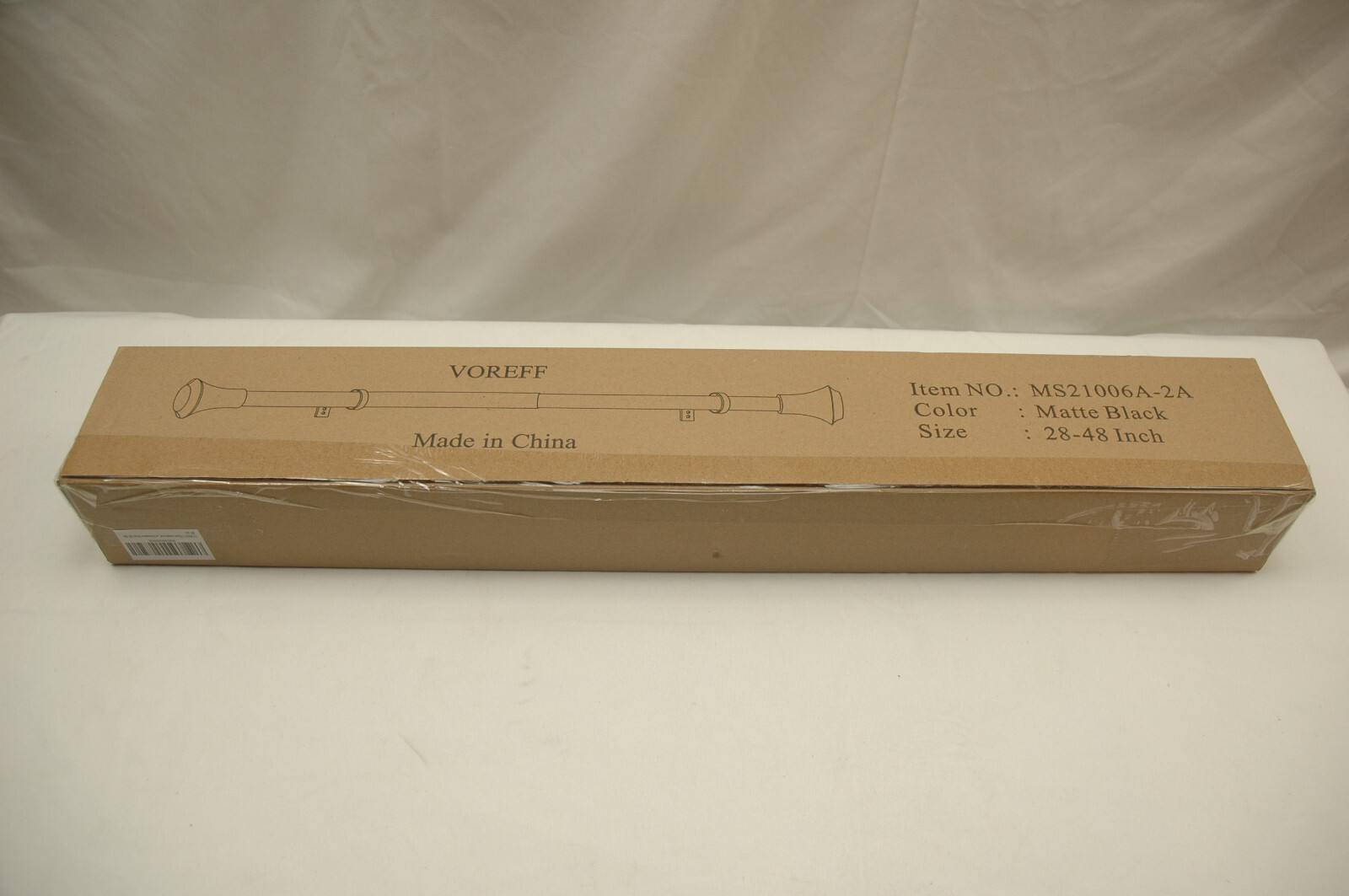 QTY:4 VOREFF Curtain Rods 28 – 48 in Adjustable Black with Modern Design 2x2pack